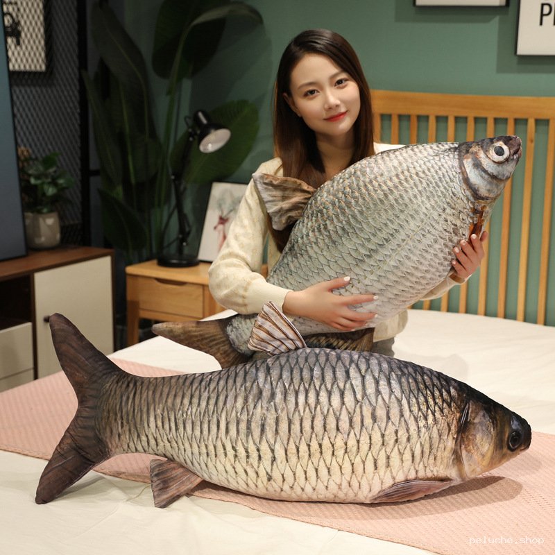 Peluche Poisson Réaliste | Coussin Animal Marin Géant