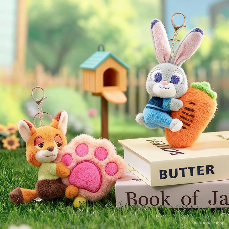 Porte-clés Peluche Zootopie | Judy Hopps & Nick Wilde Adorables