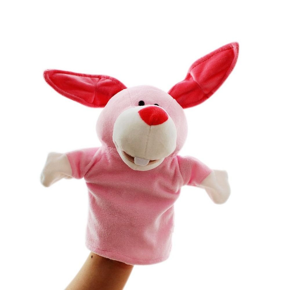 Marionnette Lapin Rose en Peluche | Jouet Éducatif Enfant