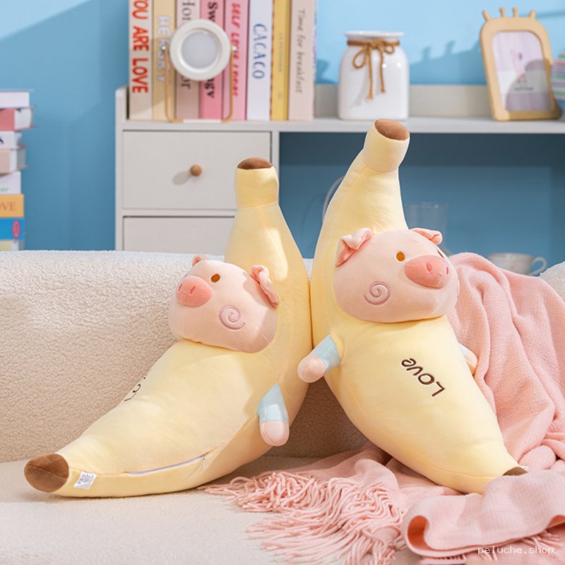 Peluche Cochon Banane Mignon - Douceur et Originalité