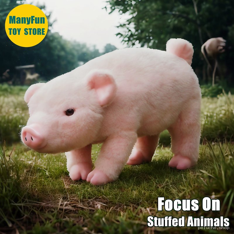 Peluche Cochon Réaliste Rose - Doux Jouet Animal ManyFun