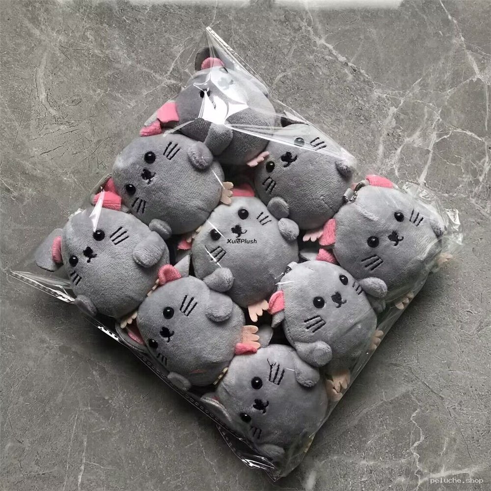 Mini Peluches Phoques Grises Mignonnes - Lot de Porte-clés Doux