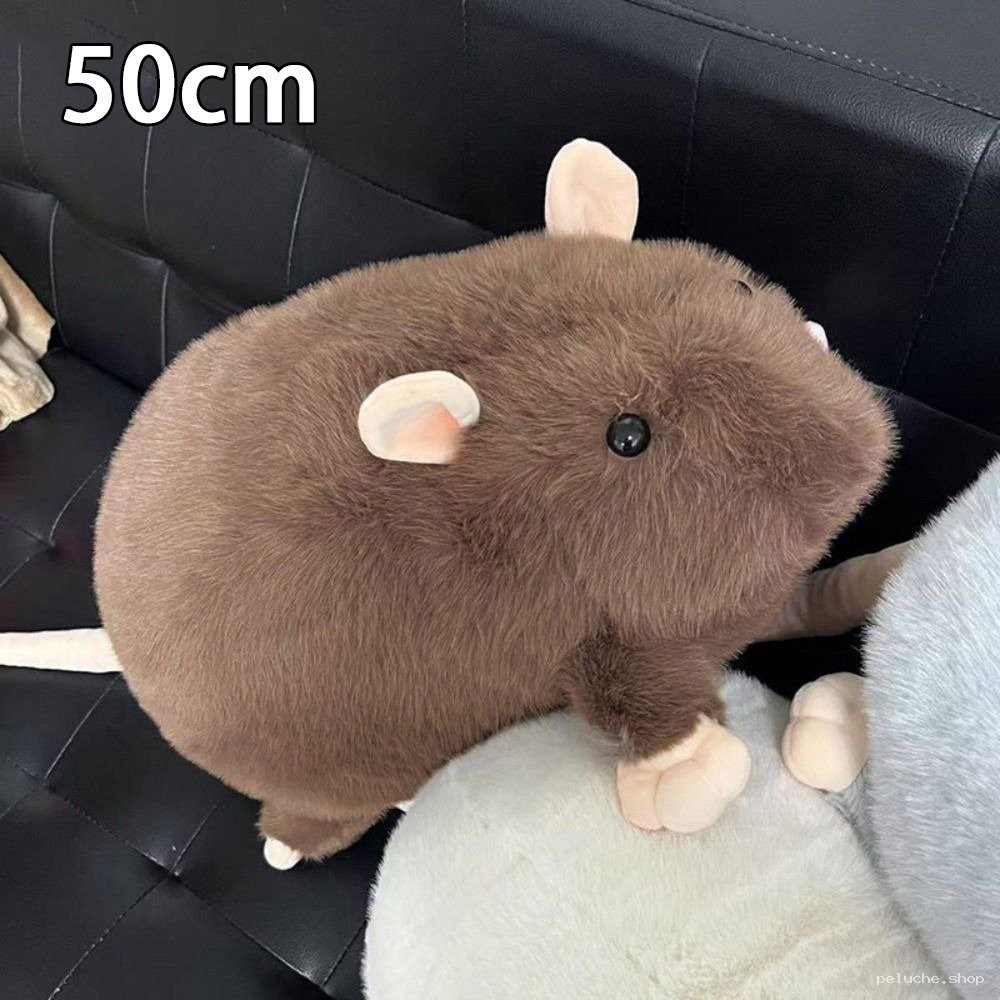 Peluche Souris/Rat Géant Marron 50cm | Doudou Doux & Câlin