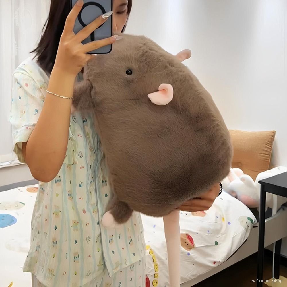 Peluche Géante Rongeur Marron Ultra Douce - Idéale Câlins