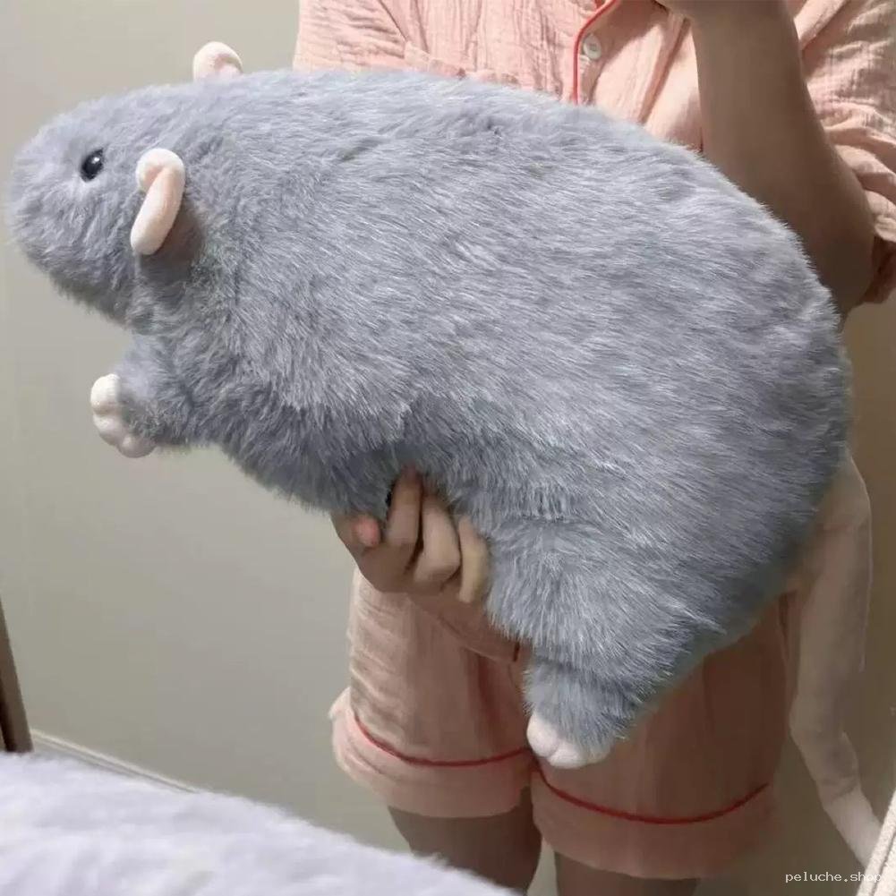Peluche géante Rat gris moelleux - Cadeau enfant adulte