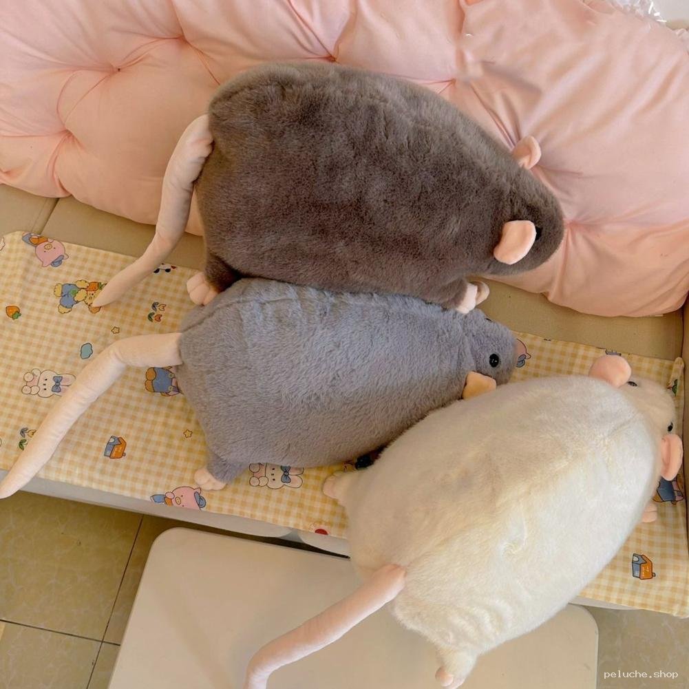 Peluche Rat Géant Doux et Câlin - Coussin Confortable Souris