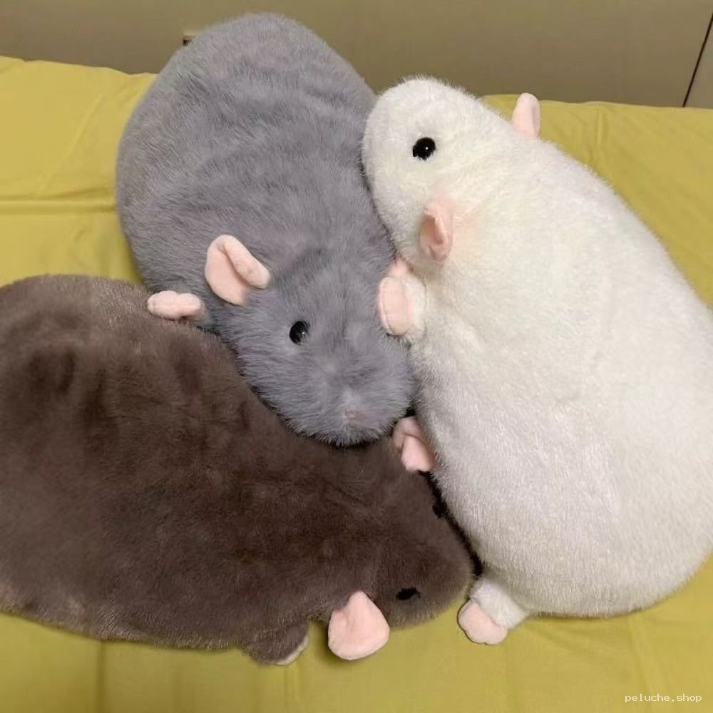 Peluches Rats ultra douces - Blanc, Gris & Brun | Câlins garantis