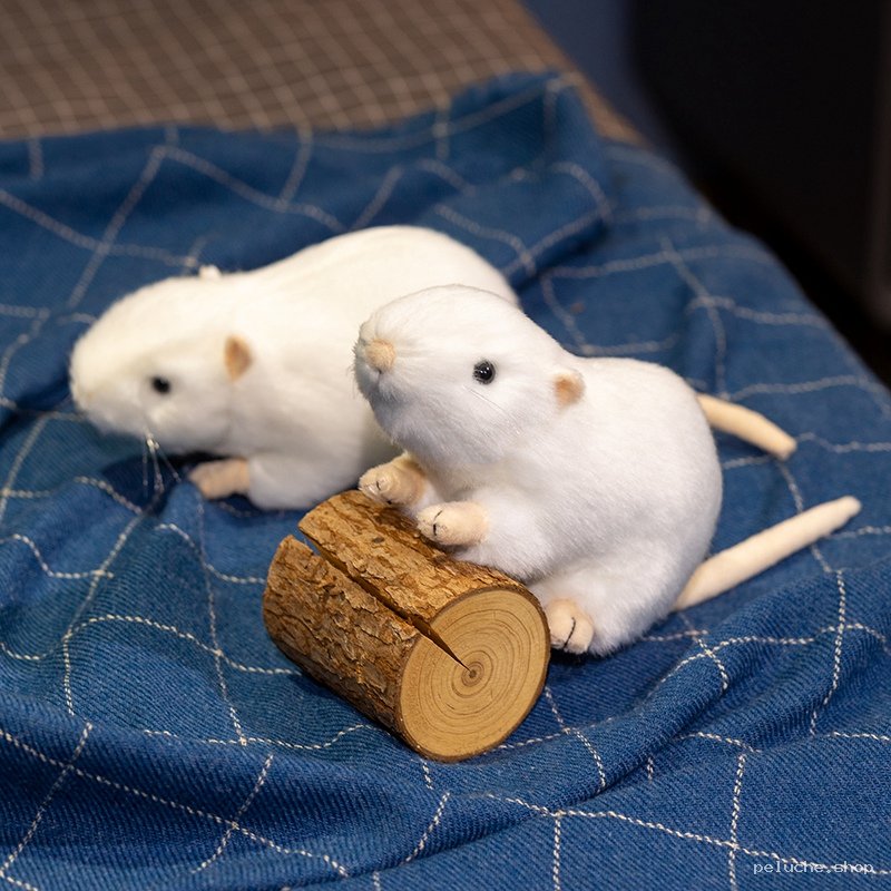 Peluche Souris Blanche Mignonne | Douce et Réaliste