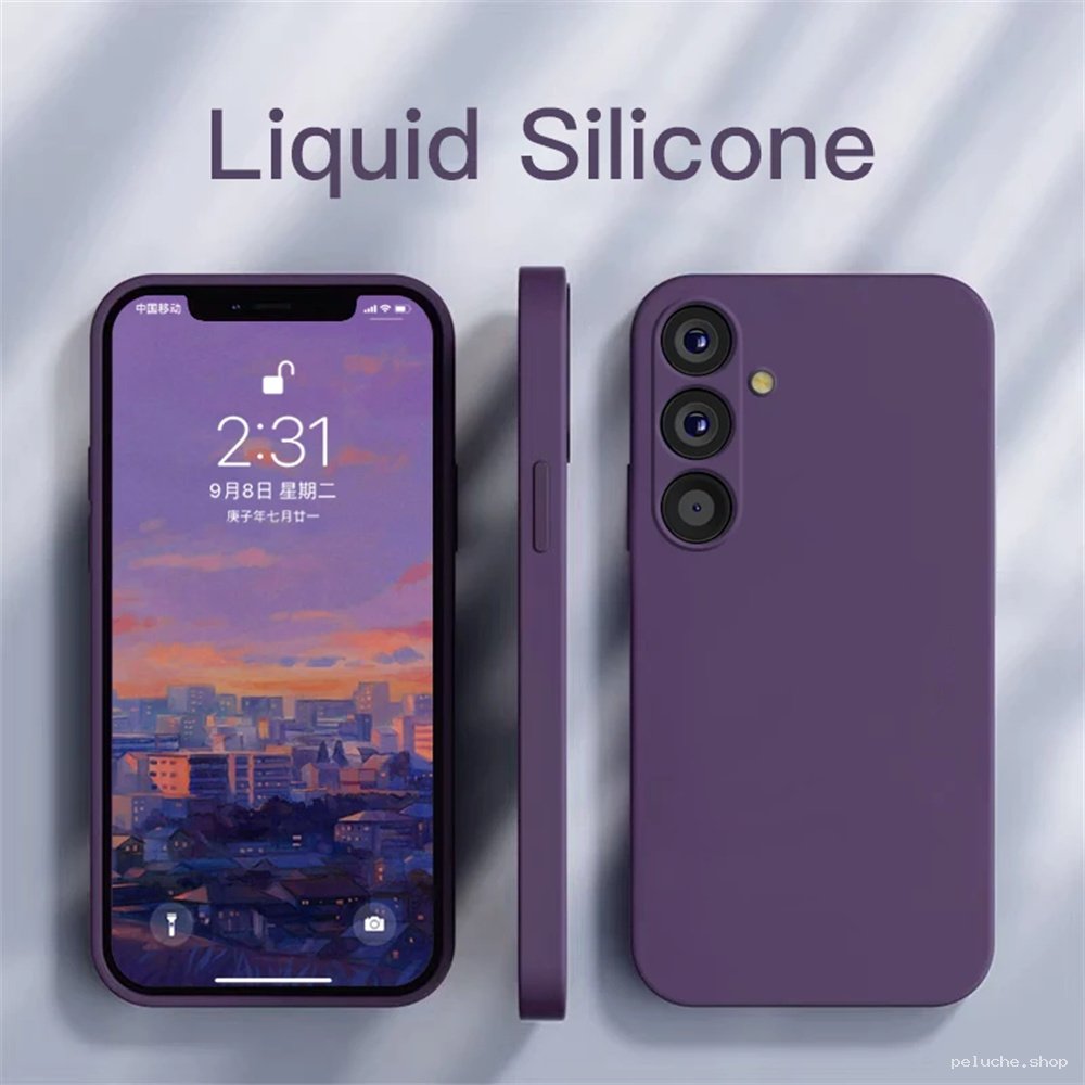 Coque Silicone Liquide Violette pour Téléphone - Protection Élégante