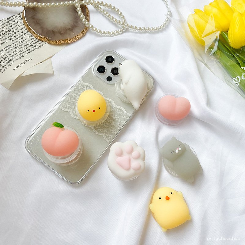 Supports Téléphone Mochi Kawaii : Animaux & Fruits Adorables