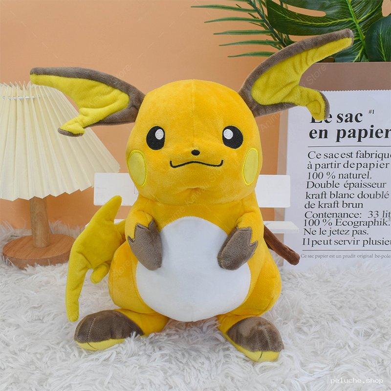 Peluche Raichu Pokémon Officielle | Douce et Câline