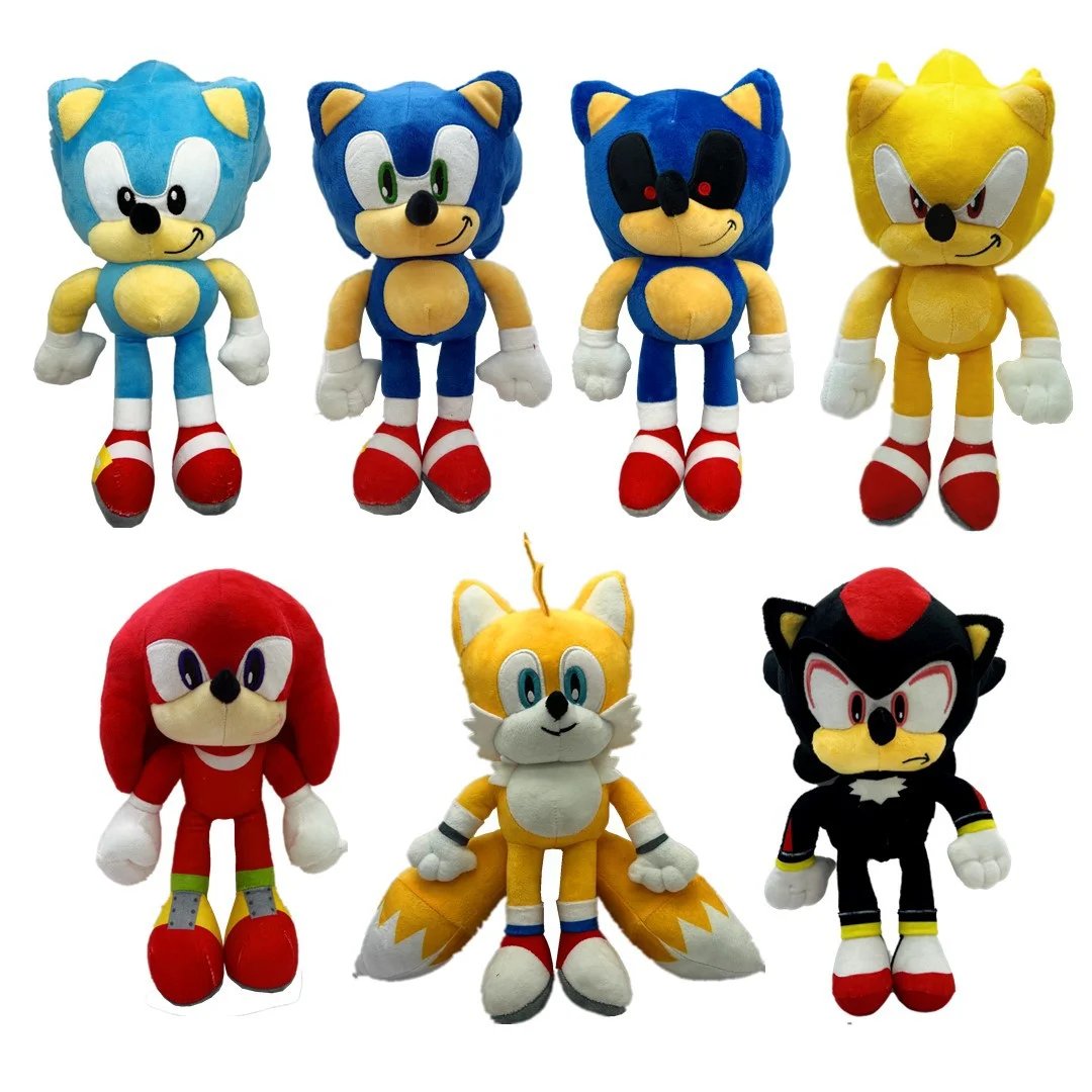 Peluches Sonic et Amis - Collection complète de 7 personnages