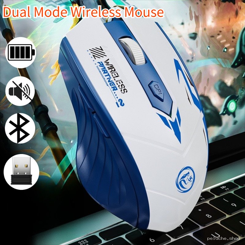 Souris Sans Fil Dual Mode Rechargeable Bluetooth & 2.4G