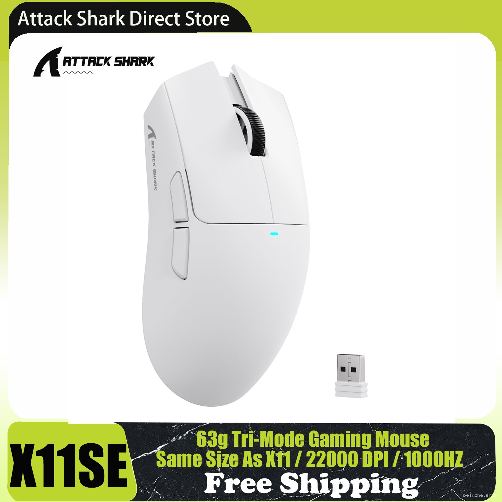 Souris Gaming Attack Shark X11SE Tri-Mode 63g 22000 DPI