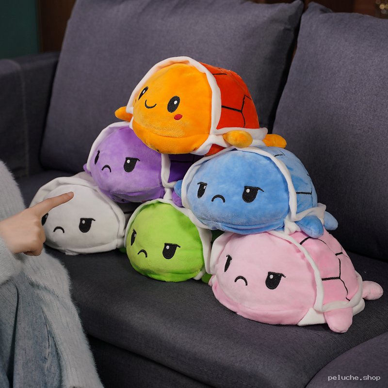 Peluche Tortue Réversible - Exprimez vos émotions avec style