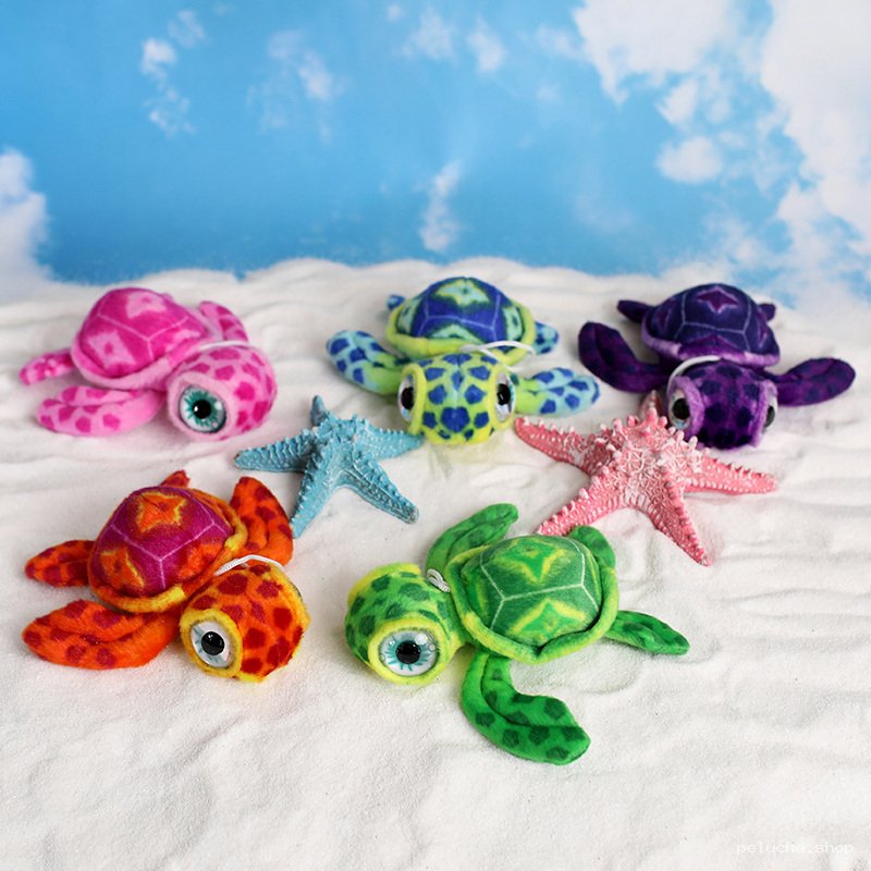 Collection Peluches Tortues Marines Mignonnes et Colorées