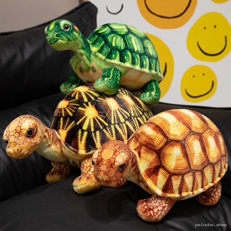 Peluche Tortue Réaliste | Doux Animaux Marin
