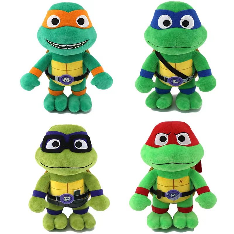 Peluches Tortues Ninja TMNT - Ensemble des 4 personnages