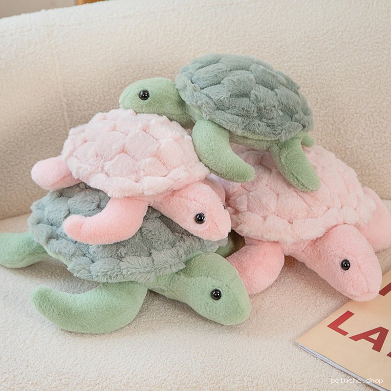 Peluche Tortue Douce & Moelleuse | Amie Mignonne | Rose & Verte
