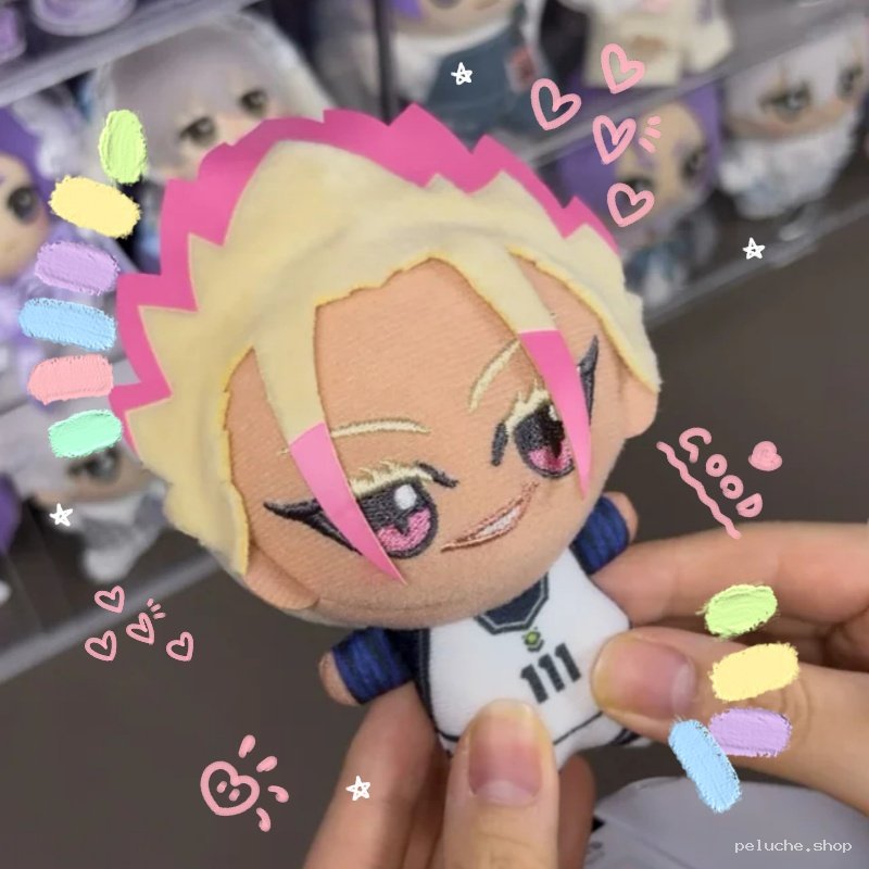 Peluche Anime Personnage Sportif Cheveux Blonds Roses Maillot 111