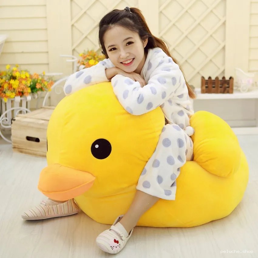 Peluche Canard Géant Jaune Doux et Confortable pour Câlins