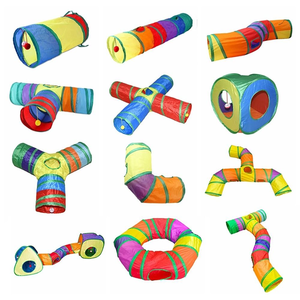 Tunnels de Jeu Interactifs Multicolores pour Chats | Fun & Éveil