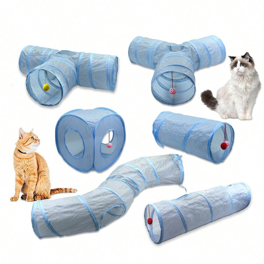 Tunnels de jeu & Cube Pliable pour Chats - Divertissement Félin