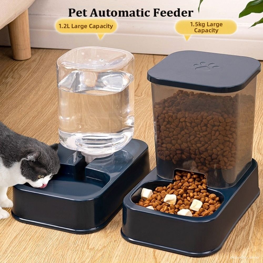 Distributeur Automatique Animaux - Eau 1.2L & Croquettes 1.5kg