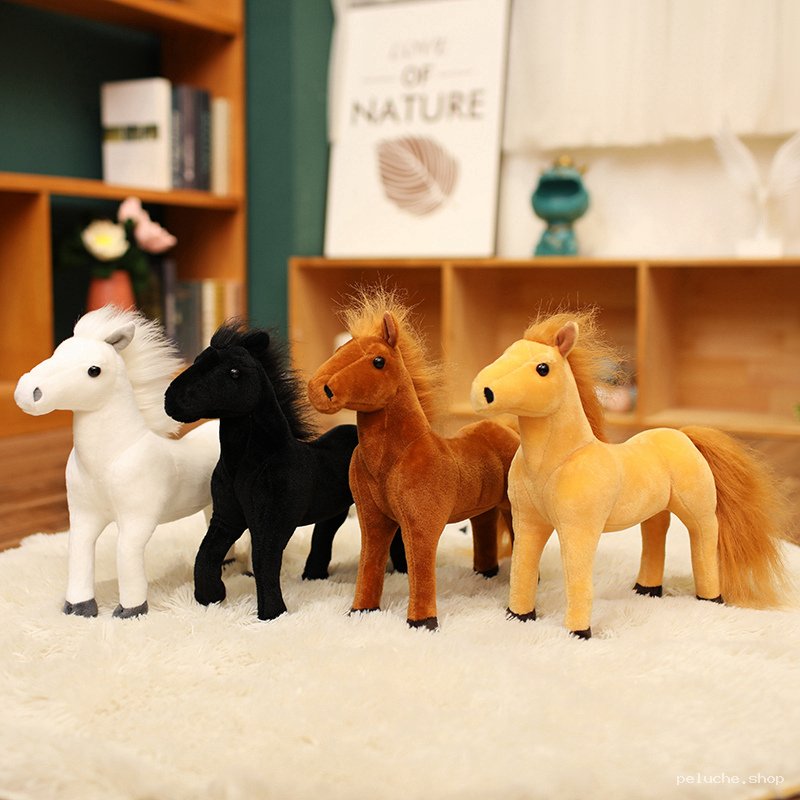 Peluche Cheval Réaliste et Douce – Idéal Cadeau Enfant