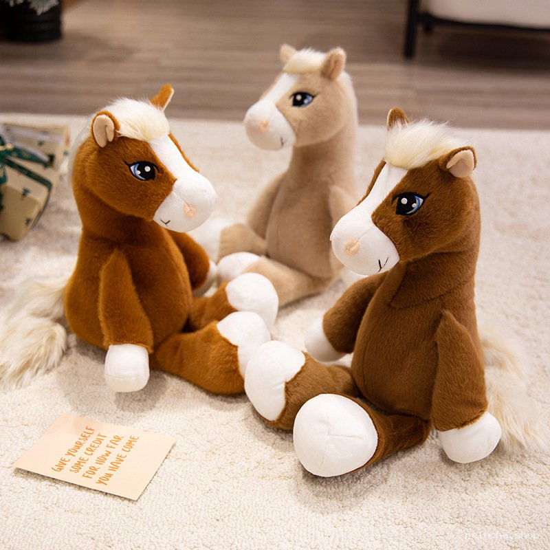 Peluche Cheval Doux et Mignon | Compagnon Idéal pour Câlins