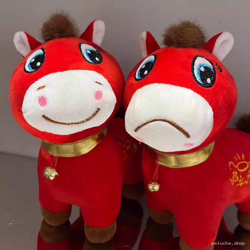 Peluche Cheval Rouge Année du Cheval | Mignonne et Douce