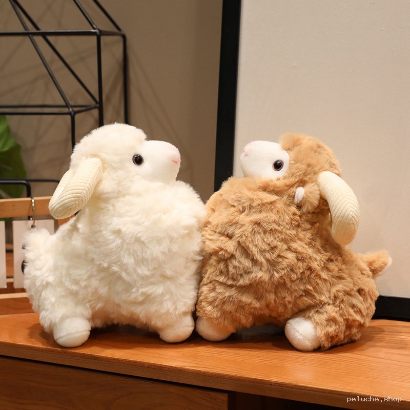 Peluches Mouton Douces & Moelleuses - Agneau Blanc et Brun