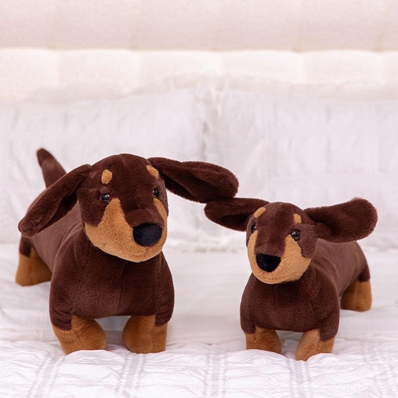 Peluche Teckel Marron - Adorable Doudou Chien pour Enfants