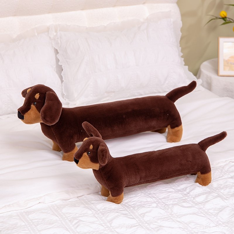 Peluche Teckel Réaliste | Doudou Chien Mignon et Doux
