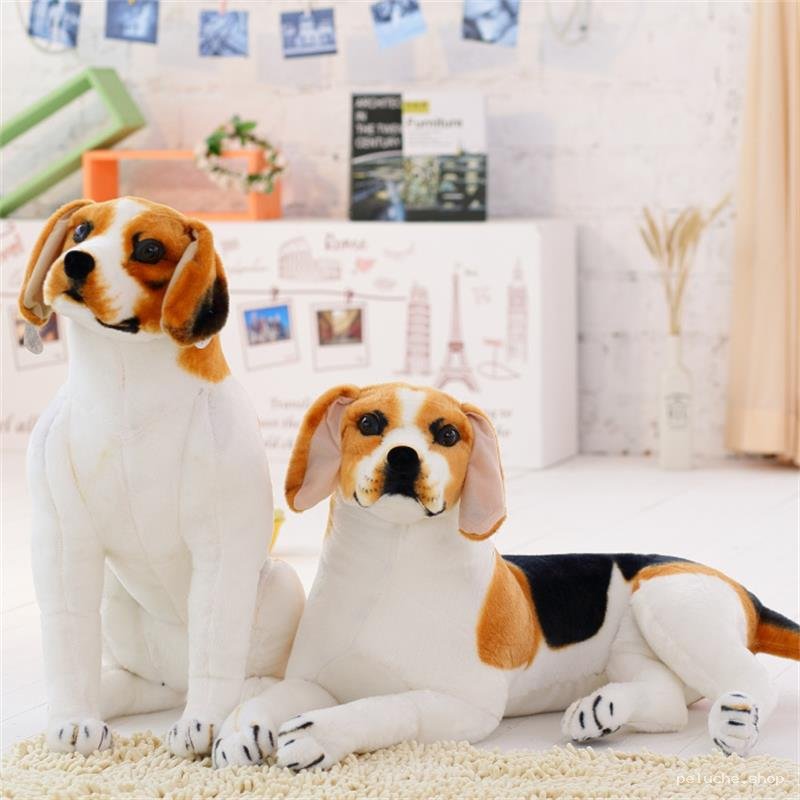 Peluche Beagle réaliste - Chien en peluche doux et adorable