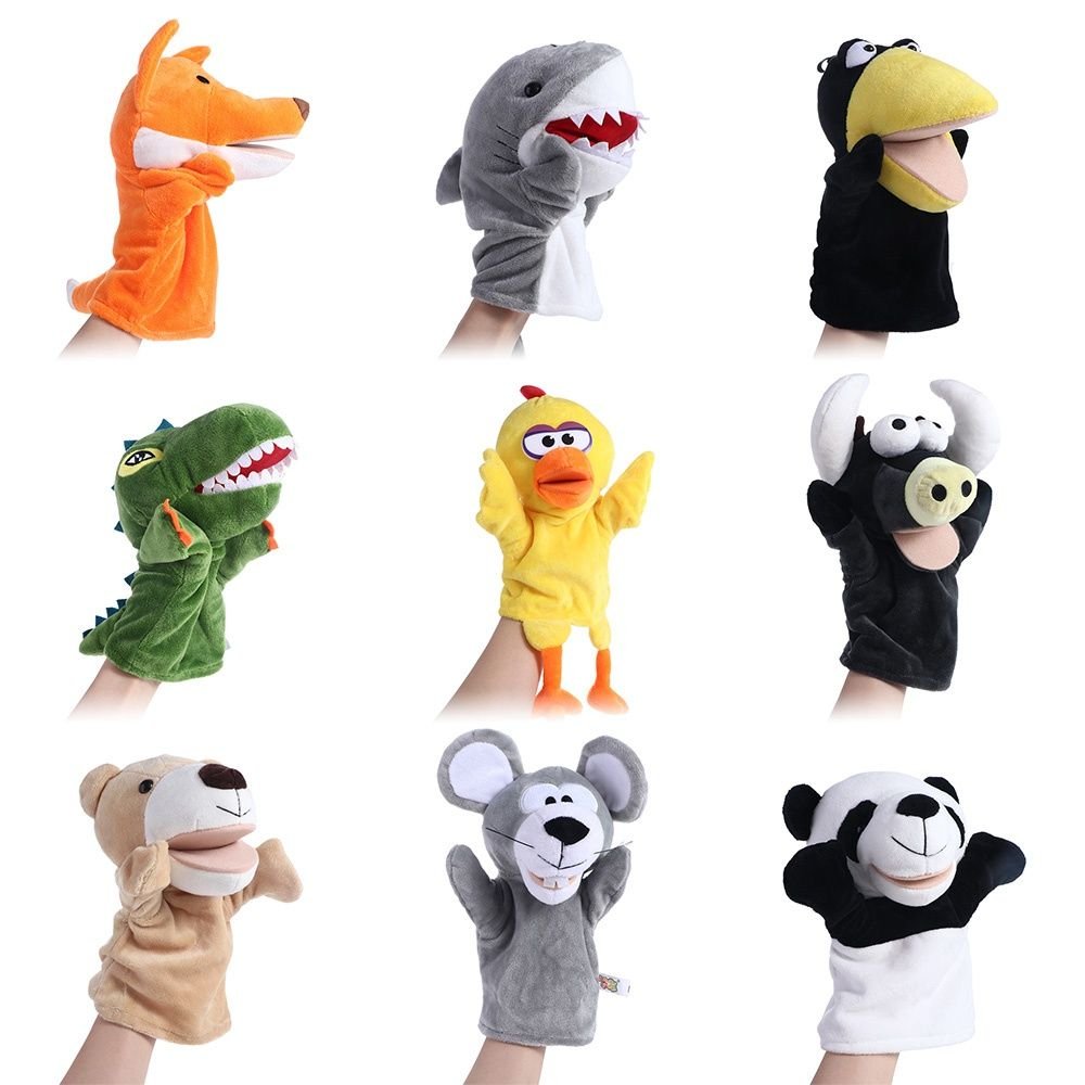 Marionnettes à main animaux - Peluches éducatives pour enfants