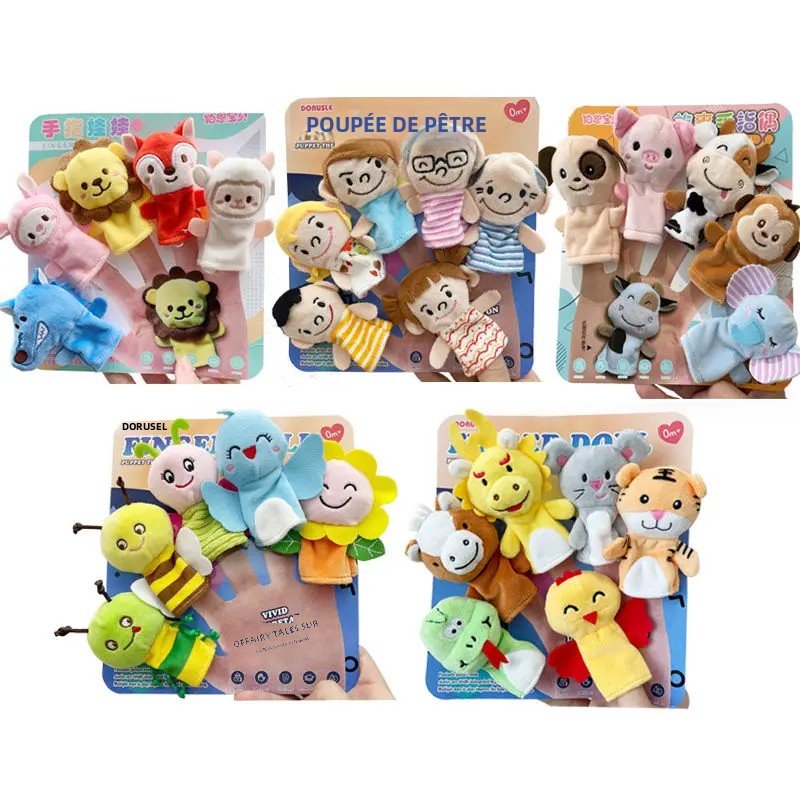 Marionnettes à doigts pour enfants - Animaux & Personnages