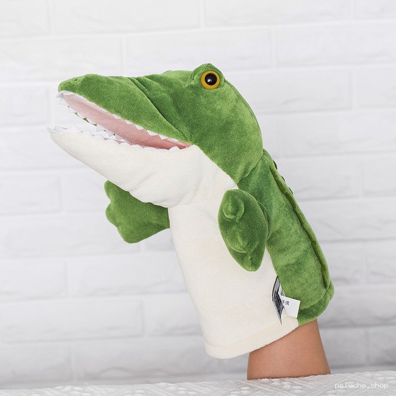 Marionnette Peluche Crocodile - Jouet Éducatif Amusant