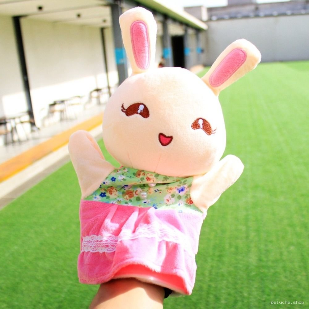 Marionnette Peluche Lapin Rose Mignonne | Jeu Interactif Enfant