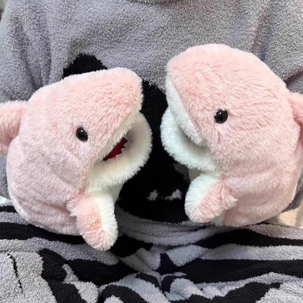 Moufles Requin Rose en Peluche | Douceur & Chaleur Hivernale