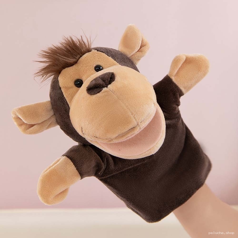 Marionnette à Main Singe en Peluche pour Contes et Jeux