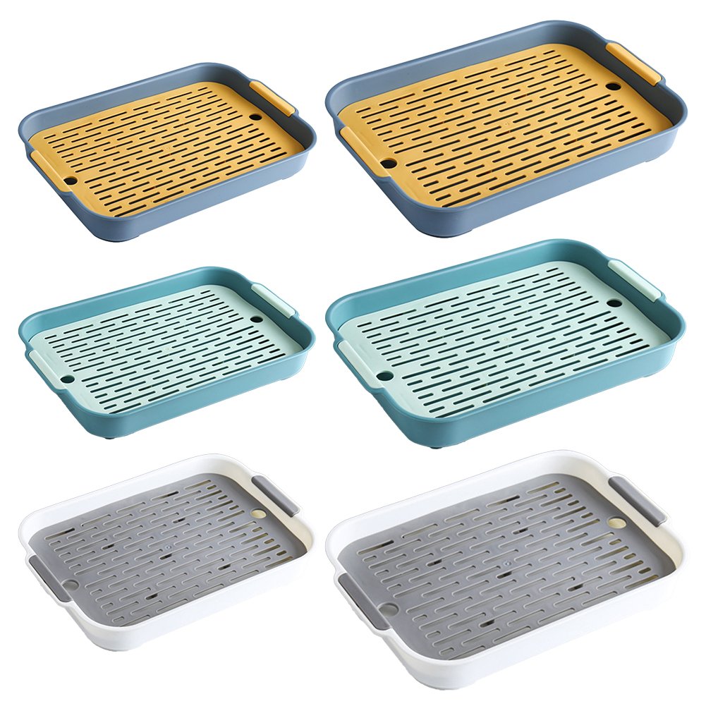 Égouttoir à Vaisselle Plateau Amovible Cuisine Multi-usage