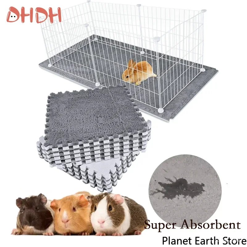 Tapis absorbant modulaire pour cage de petits animaux