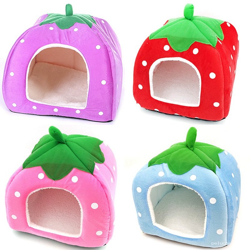 Nid Douillet Fraise pour Chien & Chat - Maisonnette Confortable