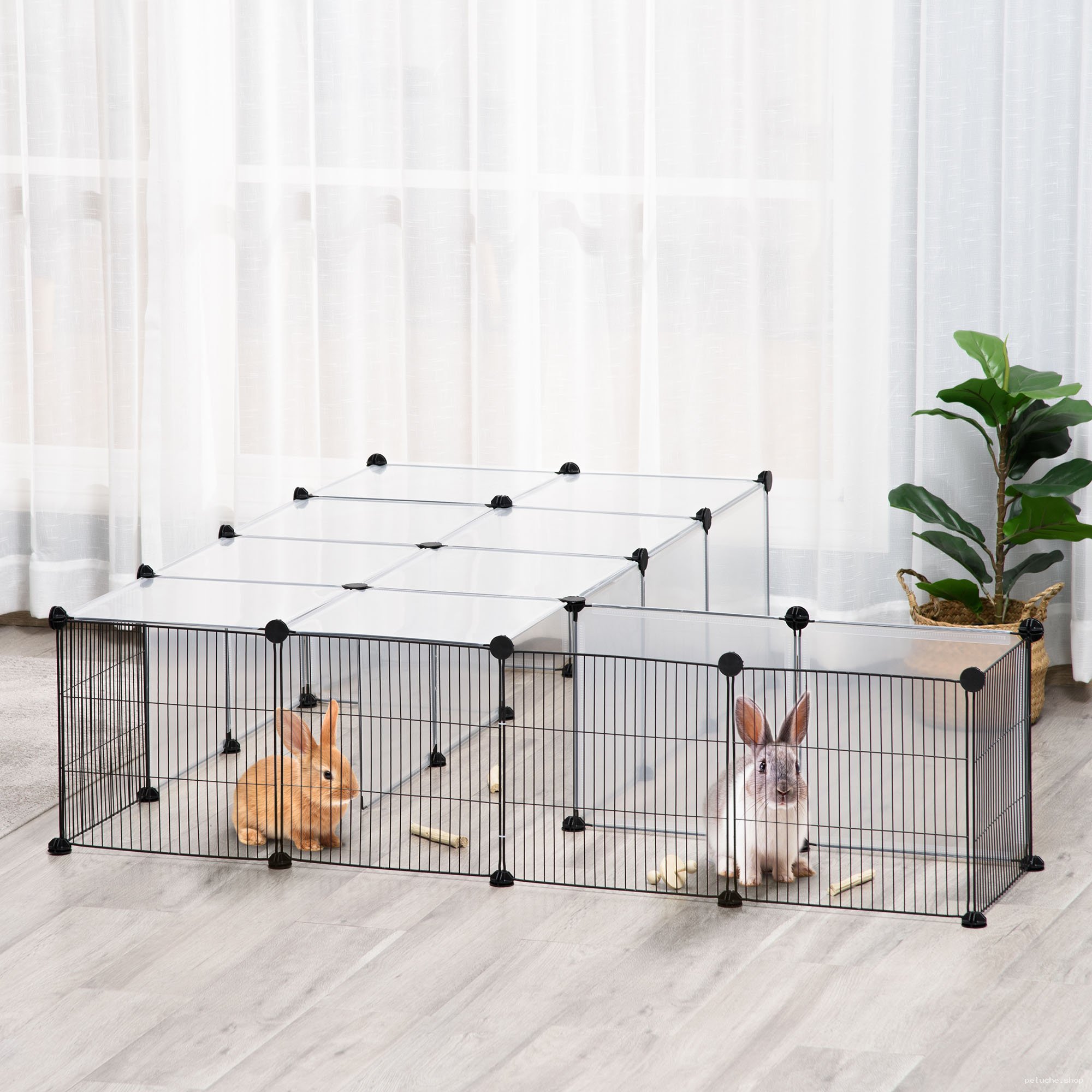 Parc Modulable Intérieur pour Lapins et Petits Animaux
