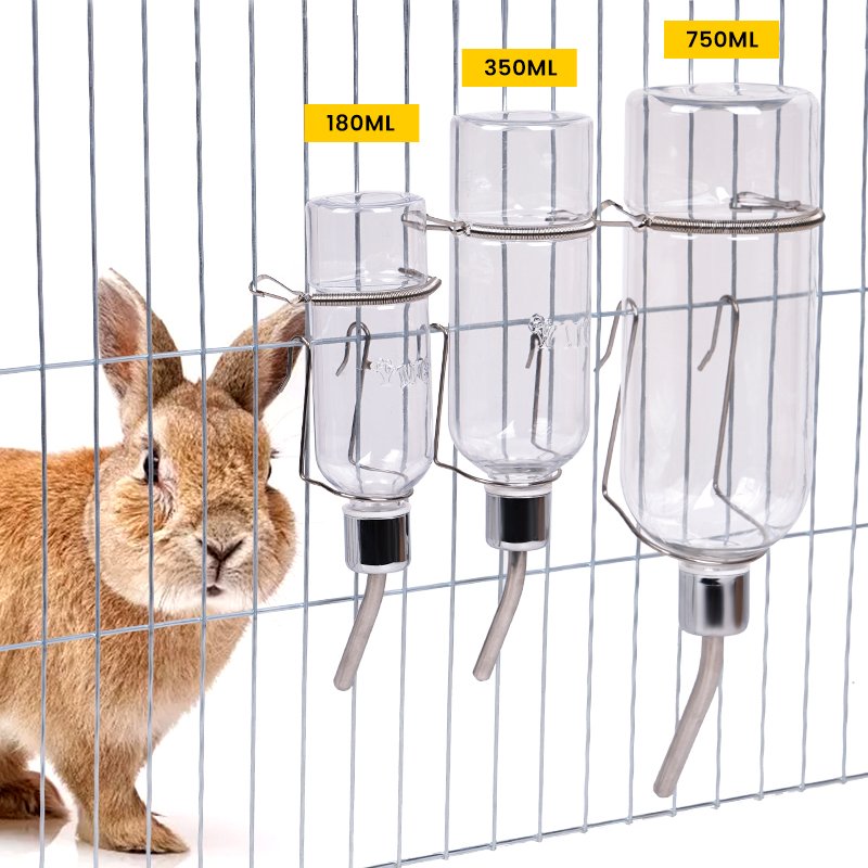 Biberon à eau anti-goutte pour lapins et rongeurs en cage