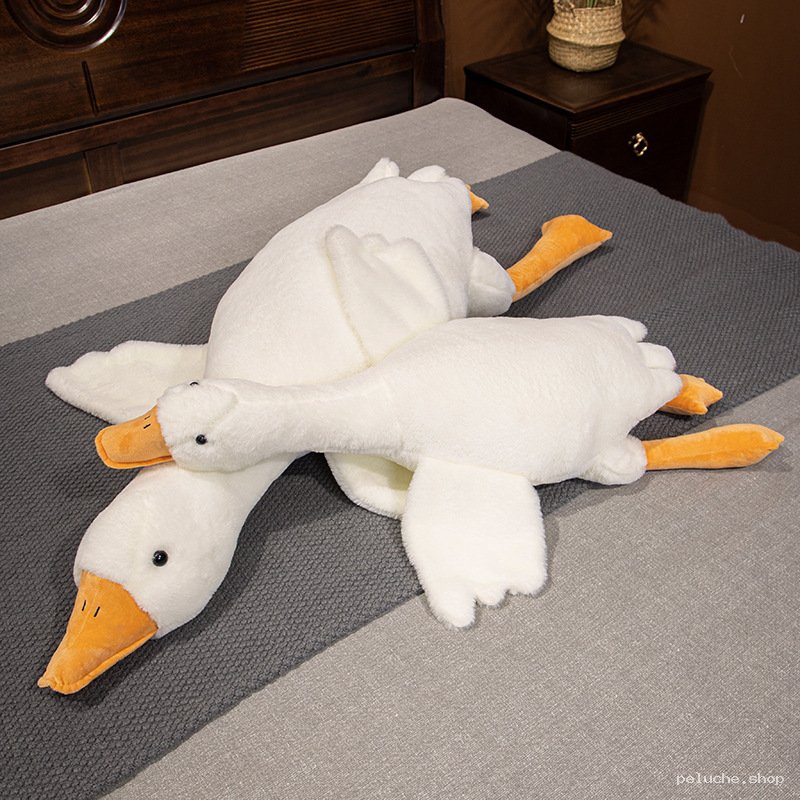 Peluche Oie Géante Blanche - Douceur et Confort Absolu