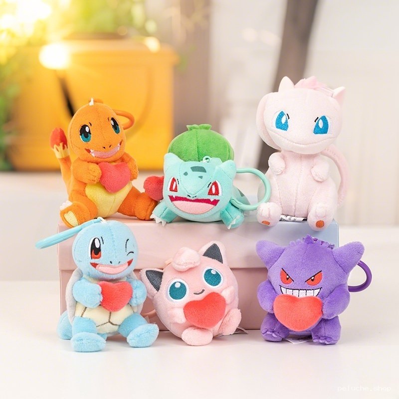 Porte-clés Pokémon Peluches Cœurs | Mignons et Doux