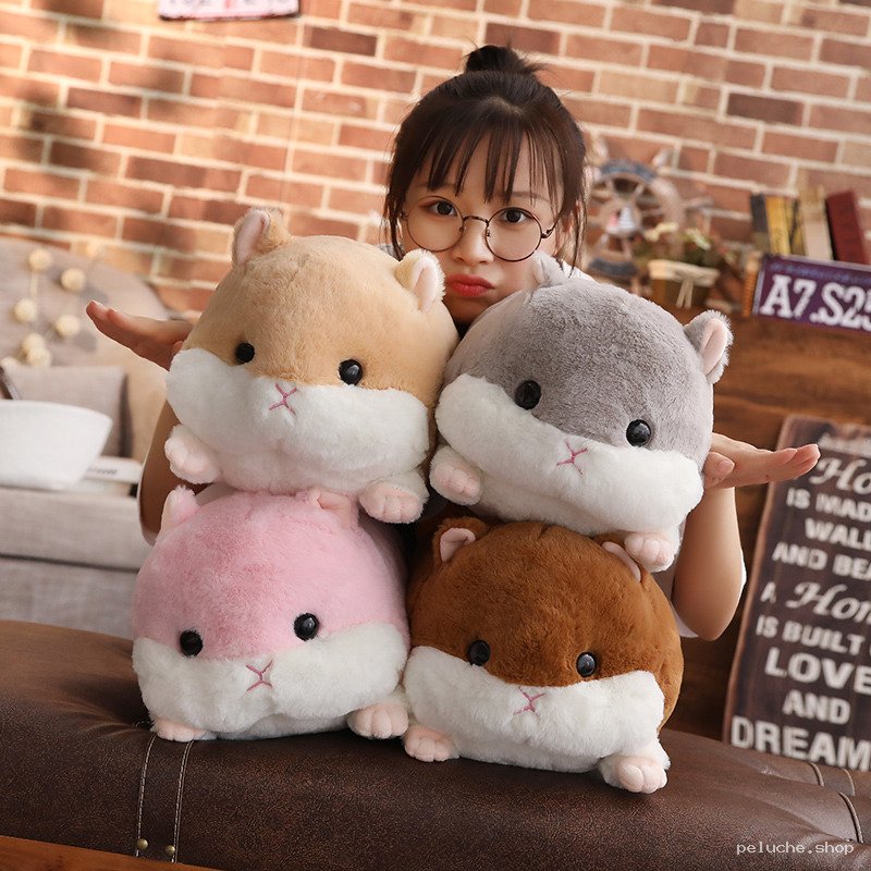 Peluche Hamster Doux & Rond | Jouet Câlin Kawaii pour Enfants