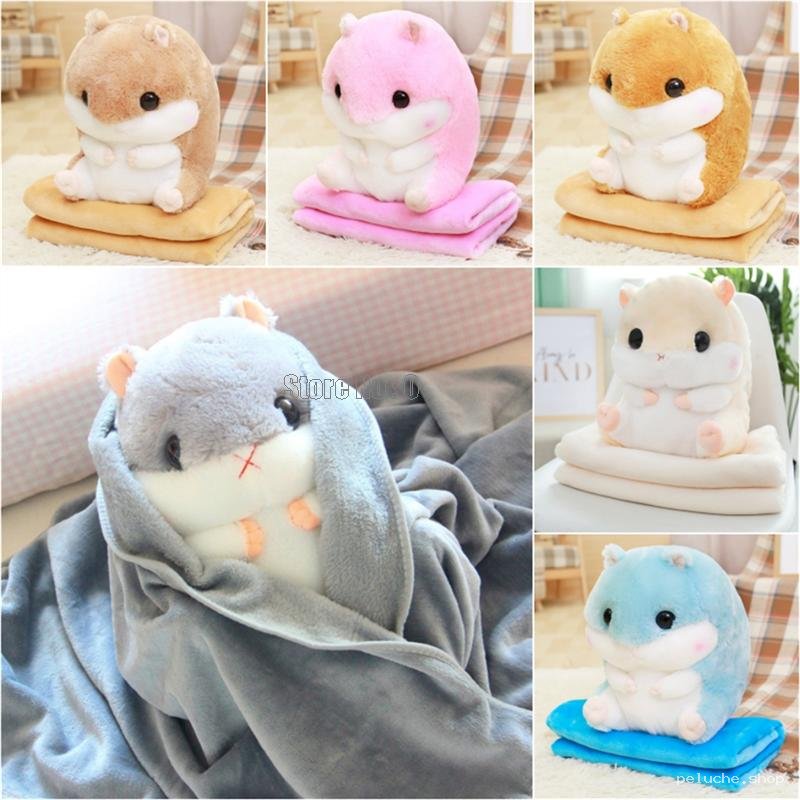 Peluche Hamster Mignon avec Couverture Pliable – Douceur